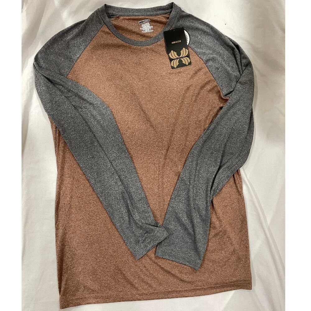 NWT Men's Sz L Moheen Colorblock UPF 50+ / UV Blocking Long Sleeve Outdoor shirt